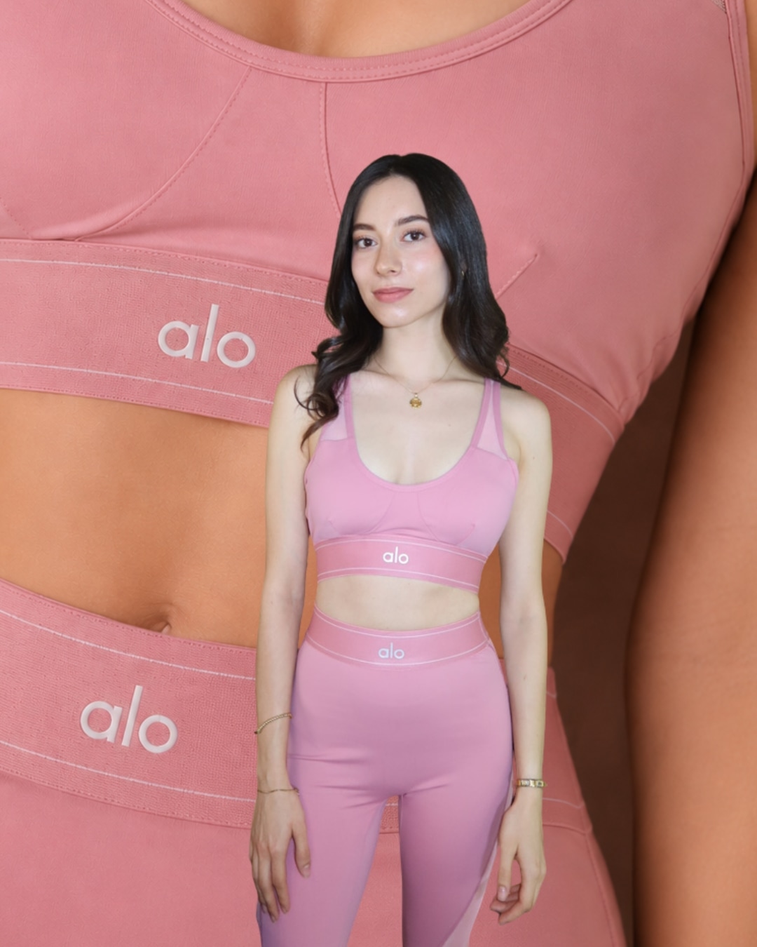 Set rosa Pink Glam Sportswear, vista de frente